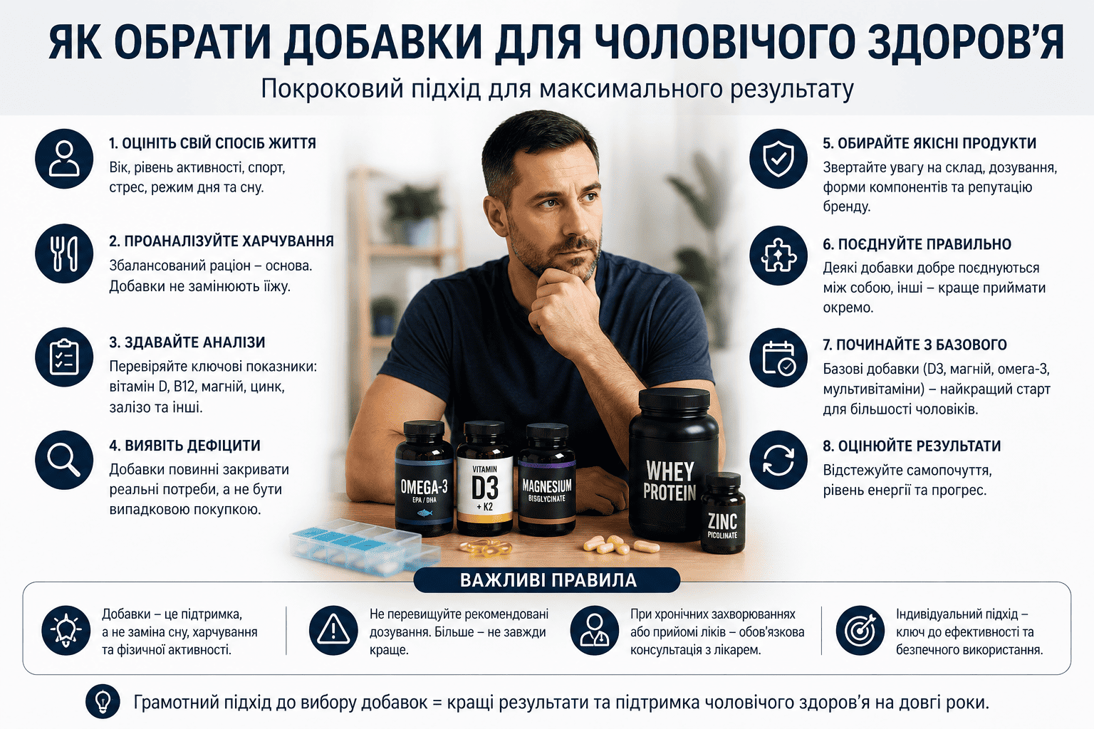 Як обрати добавки для чоловічого здоров’я